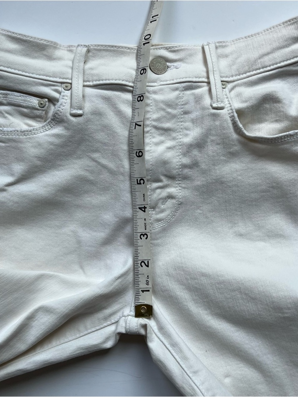 Mother The Twister Skimp Wide Leg Jeans Cream Puffs Size 25 - Picture 12 of 16